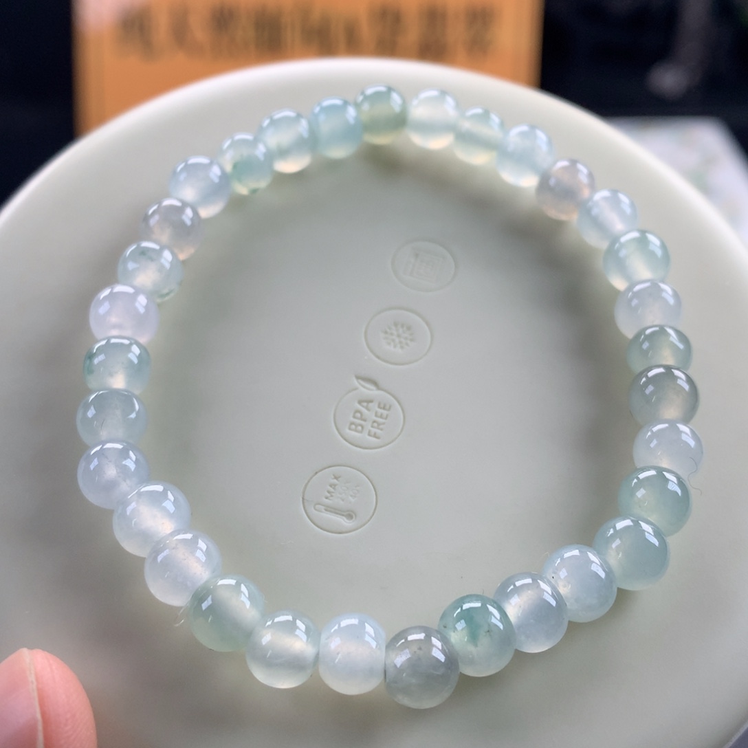 翡翠未镶嵌手链卡6.5