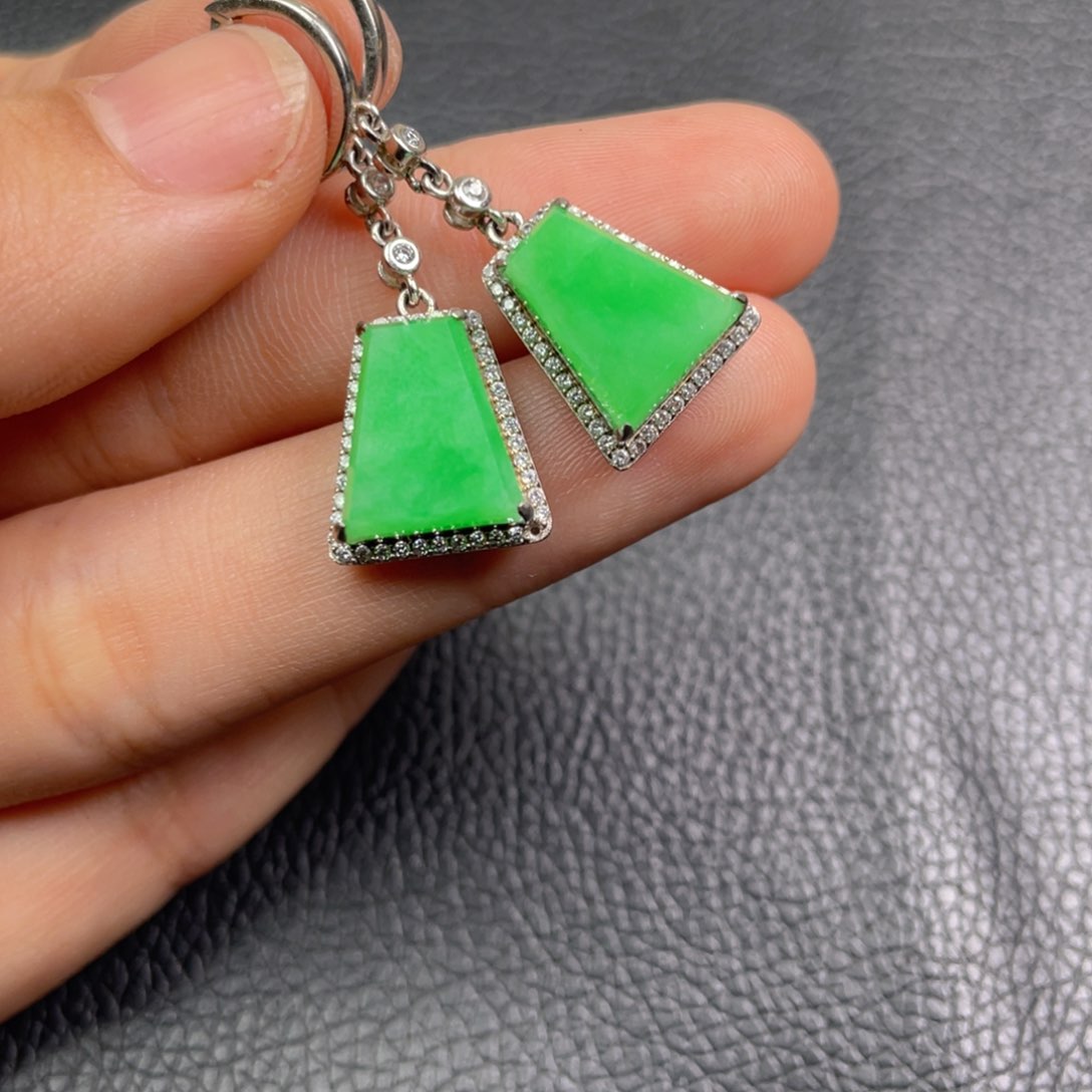 翡翠吊坠(不含链)银S925镶嵌