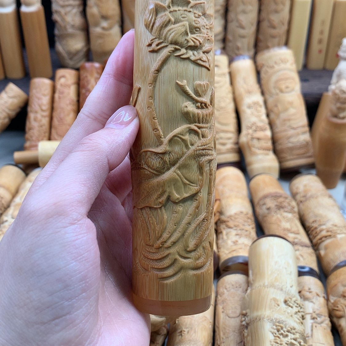 【闪购商品】竹微花皮实心竹哈哈哈哈