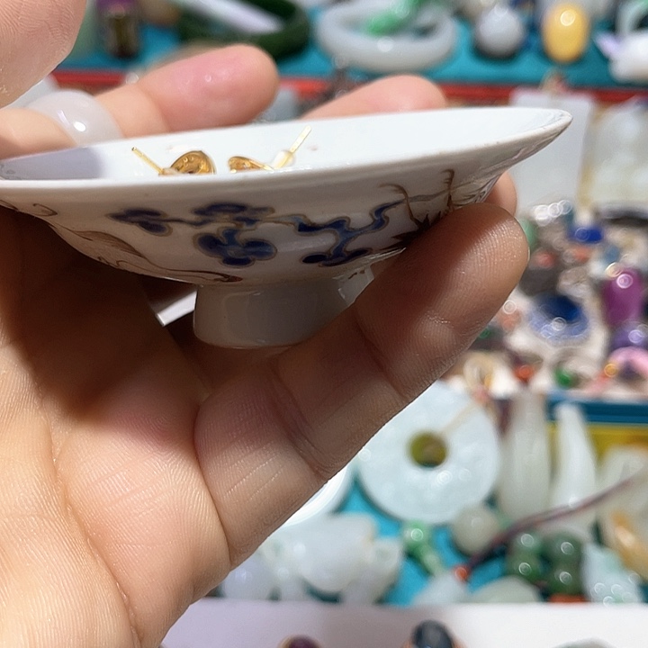 翁*胖青花小杯子手绘小主