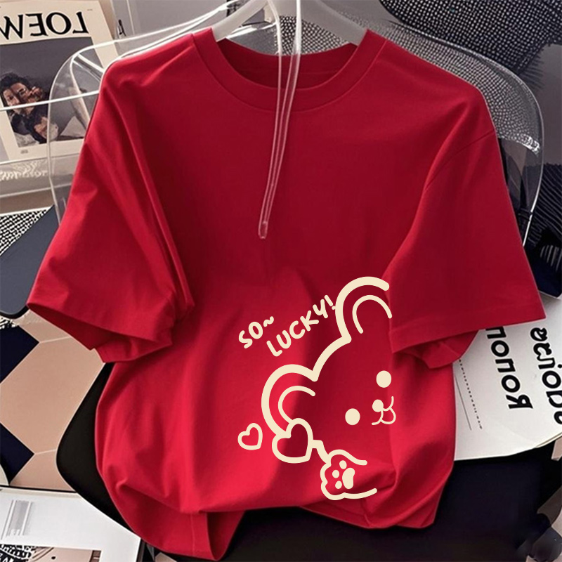 【6-3】2025纯棉男女同款纯棉T恤短袖t恤学生夏季ins潮牌潮印花