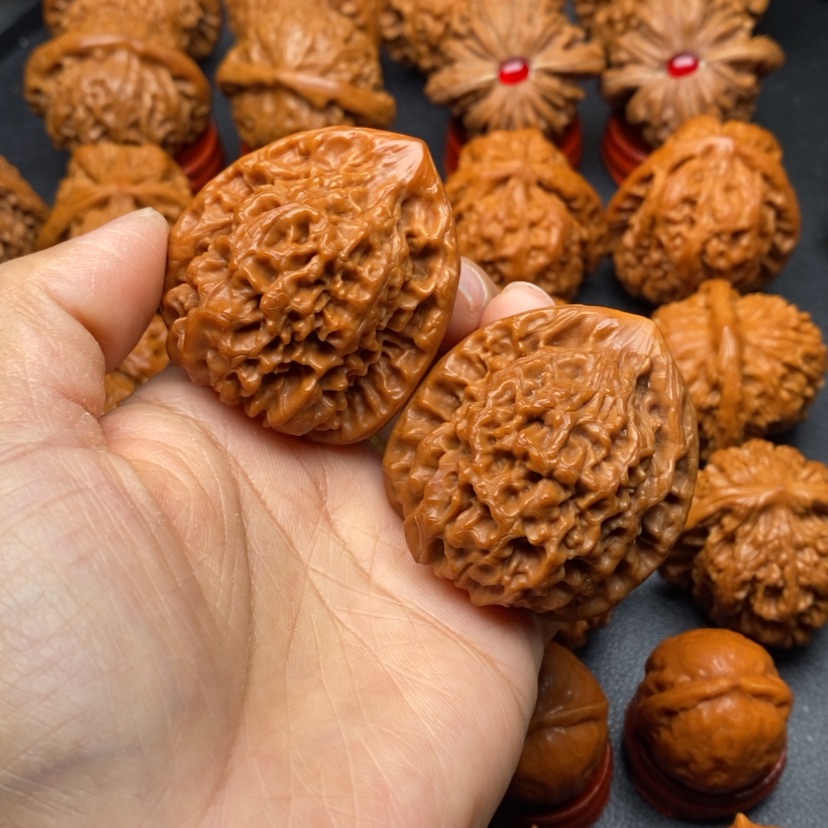 【闪购商品】文玩核桃把件43官帽