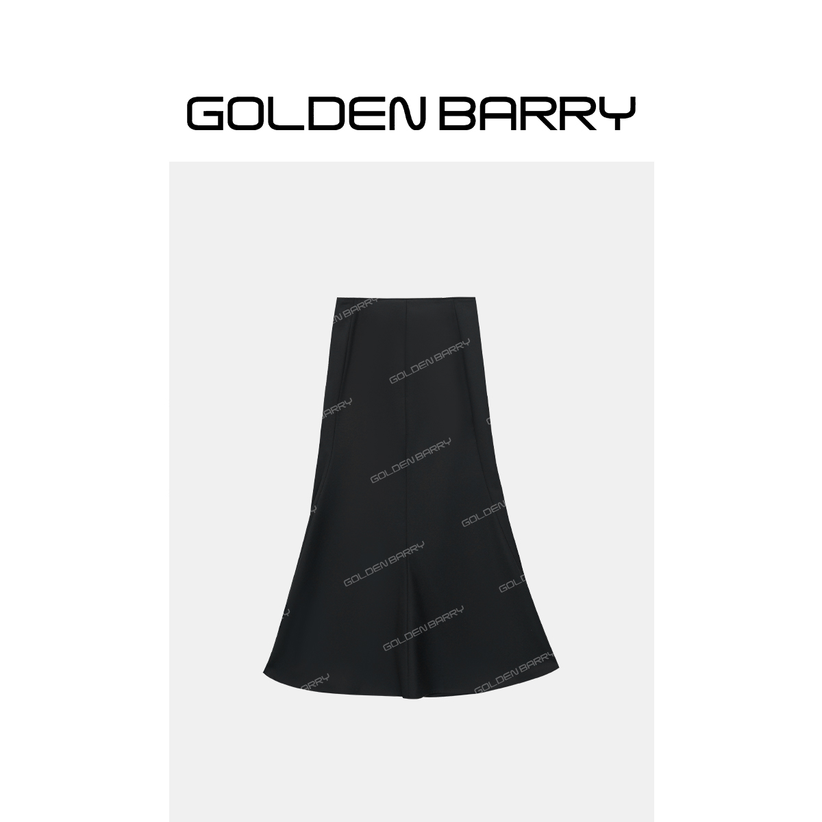GOLDENBARRY|310168精纺羊毛醋酸鱼尾半裙