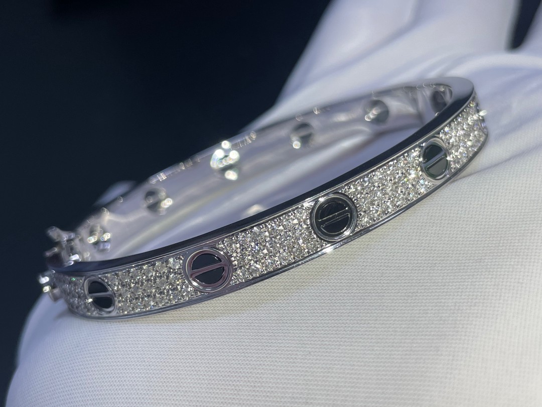 （双11）18k金满天星手镯黑钉宽版  （48小时鉴赏期）  多样性发一件