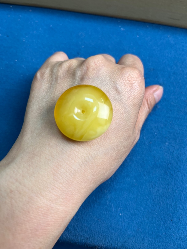 珠宝奇石琥珀蜜蜡平安扣吊坠6-7