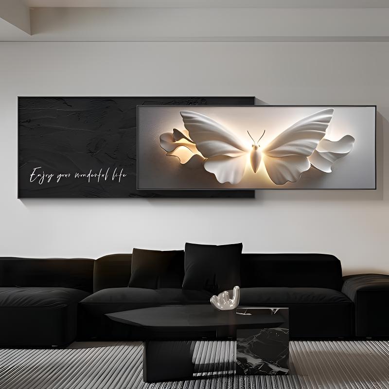 【蝴蝶】现代轻奢高级感客厅装饰画沙发背景墙挂画简约艺术抽象壁画