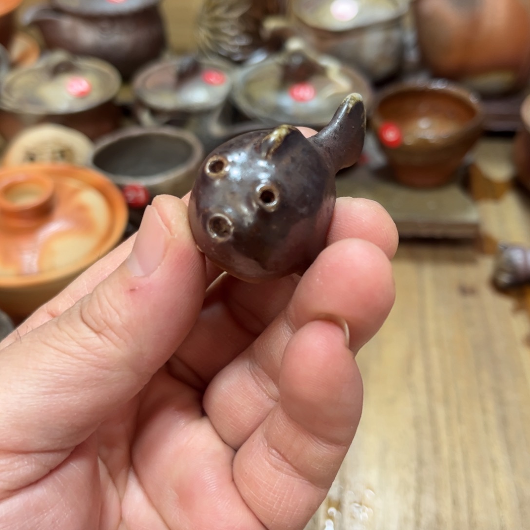 盖置茶杯茶宠备前茶盘
