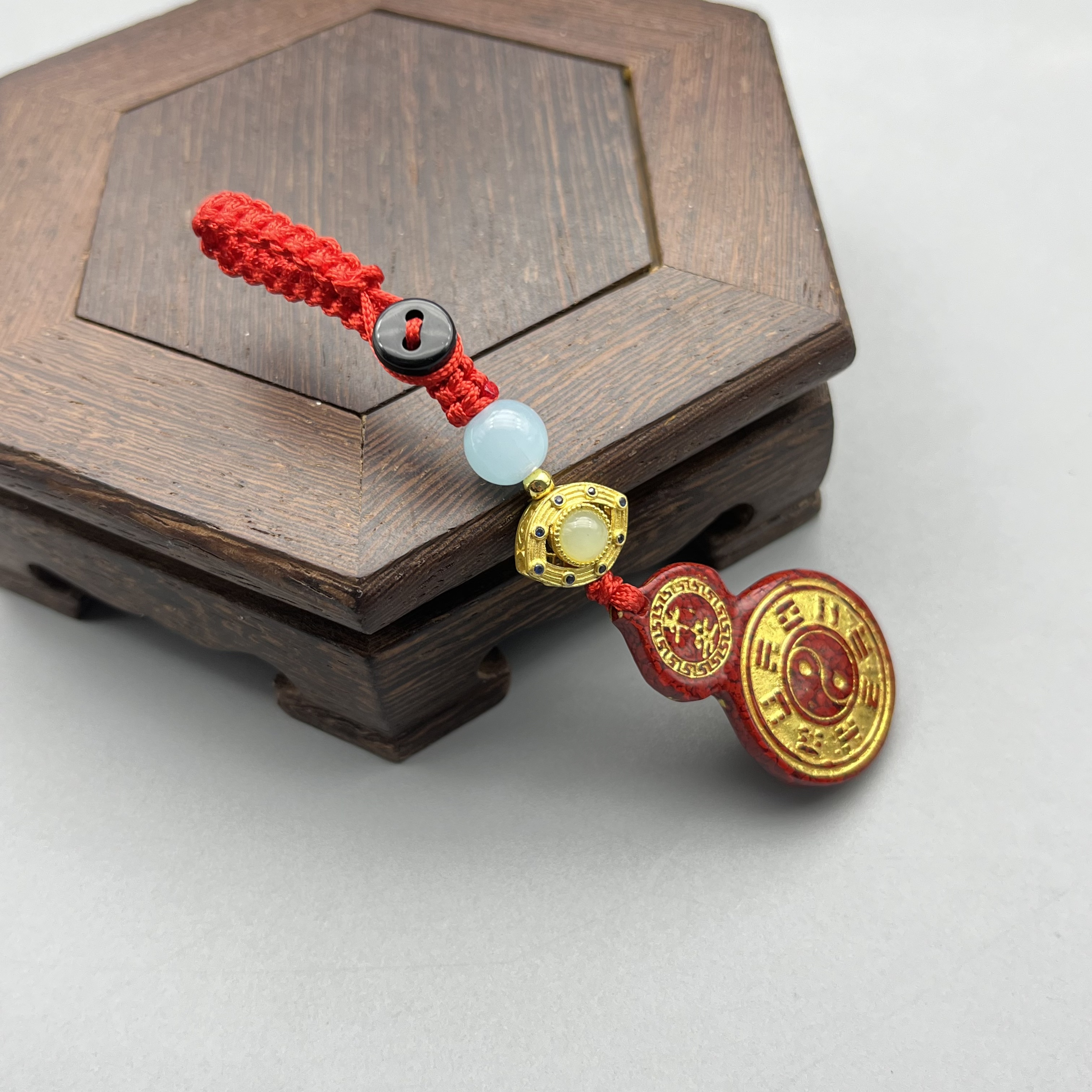 含辰砂工艺品JT231-晶体雕刻葫芦挂件