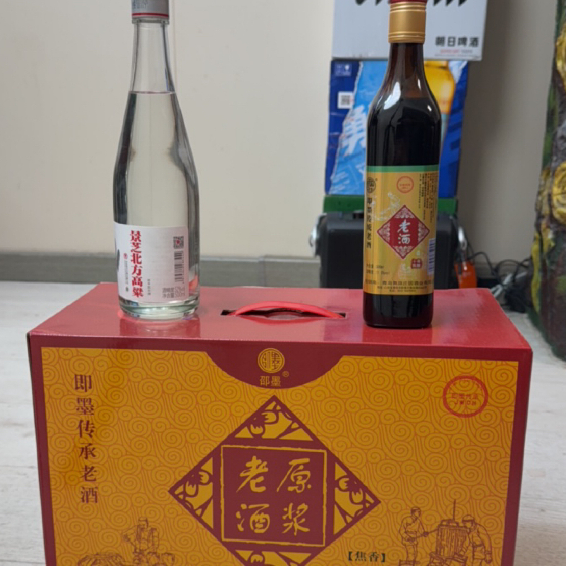 【暖冬福利】即墨老酒500ml✖️六瓶➕景芝北方高粱52度一斤清香型白酒
