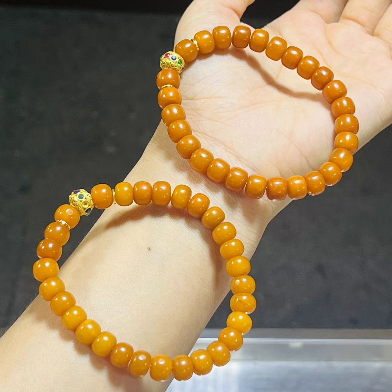 【胖】蜜蜡手串多样性发其一@k