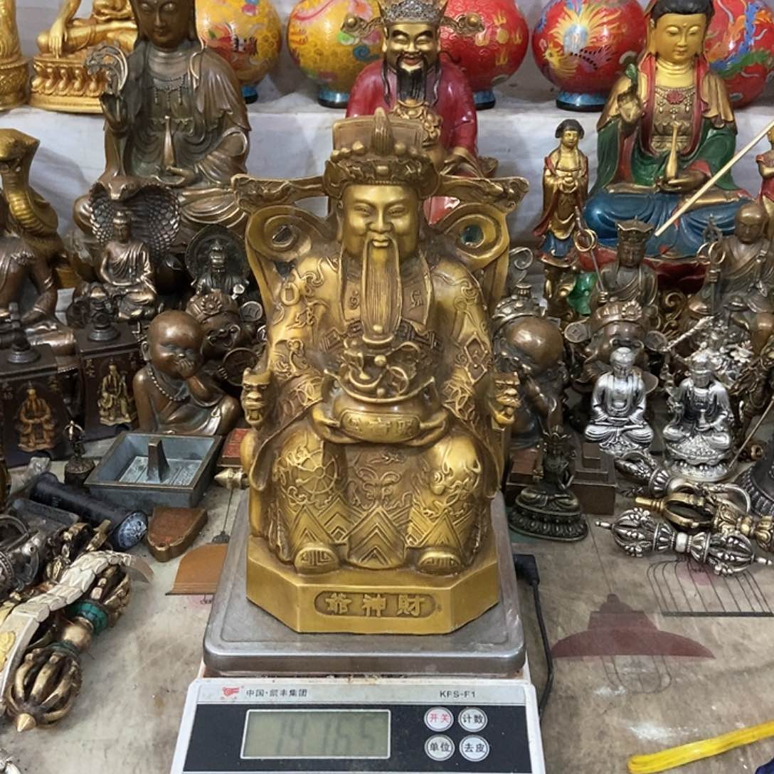 乖*虎朝阳黄铜摆件老杨黄铜摆件