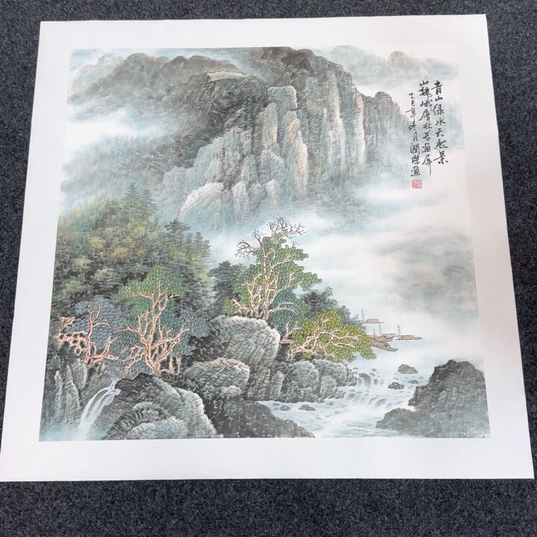 国画国画作品山水花鸟纯手绘
