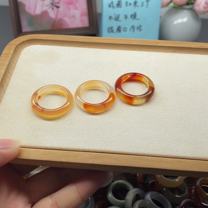 未镶嵌戒指玛瑙/玉髓