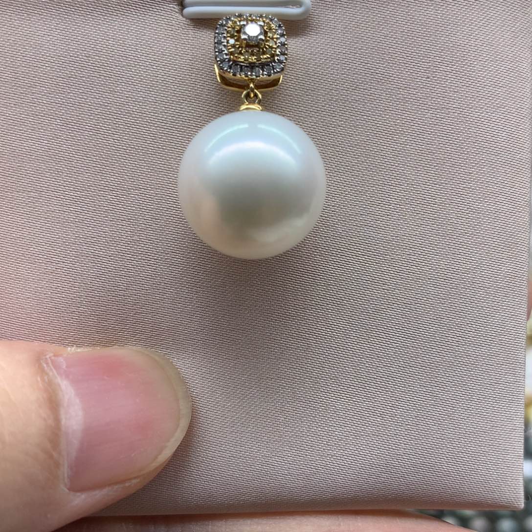 颈饰18K金镶嵌海水珍珠14.7mm