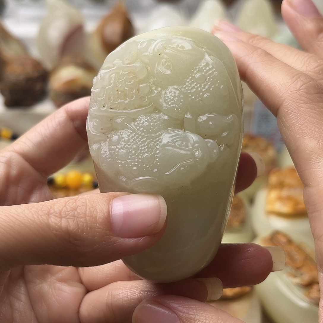 石材古青石不退换金蟾微瑕