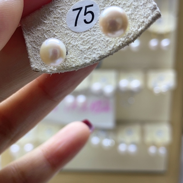 淡水珍珠耳饰银S925镶嵌