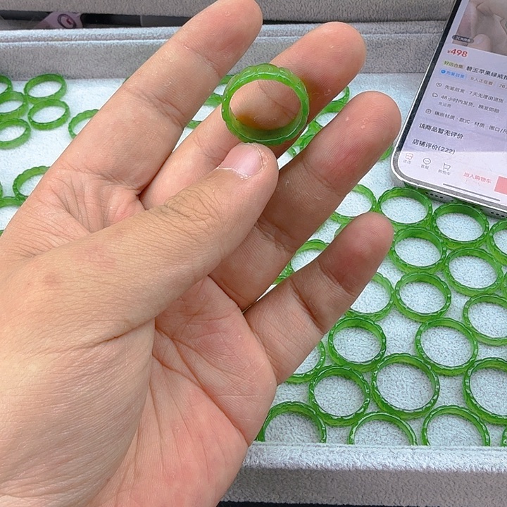 和田玉（碧玉）手镯未镶嵌16-20