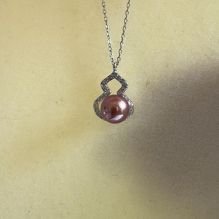 淡水珍珠颈饰银S925镶嵌福禄款吊坠