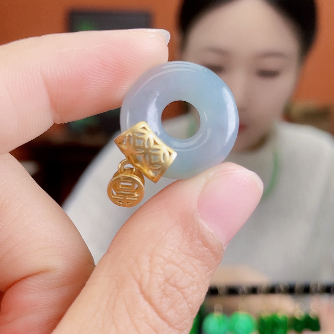 翡翠未镶嵌耳饰饰品