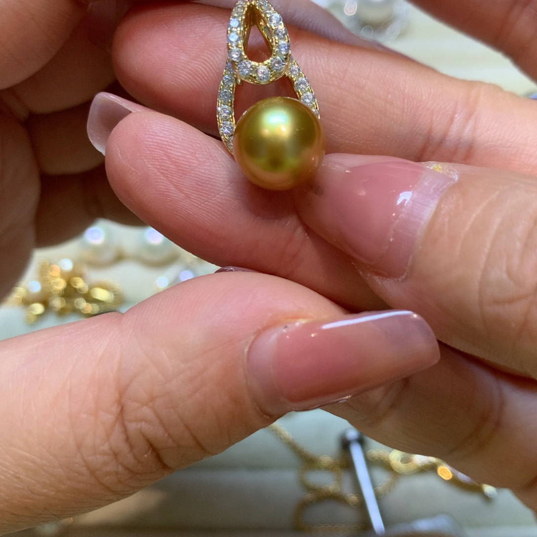 海水珍珠颈饰银S925镶嵌