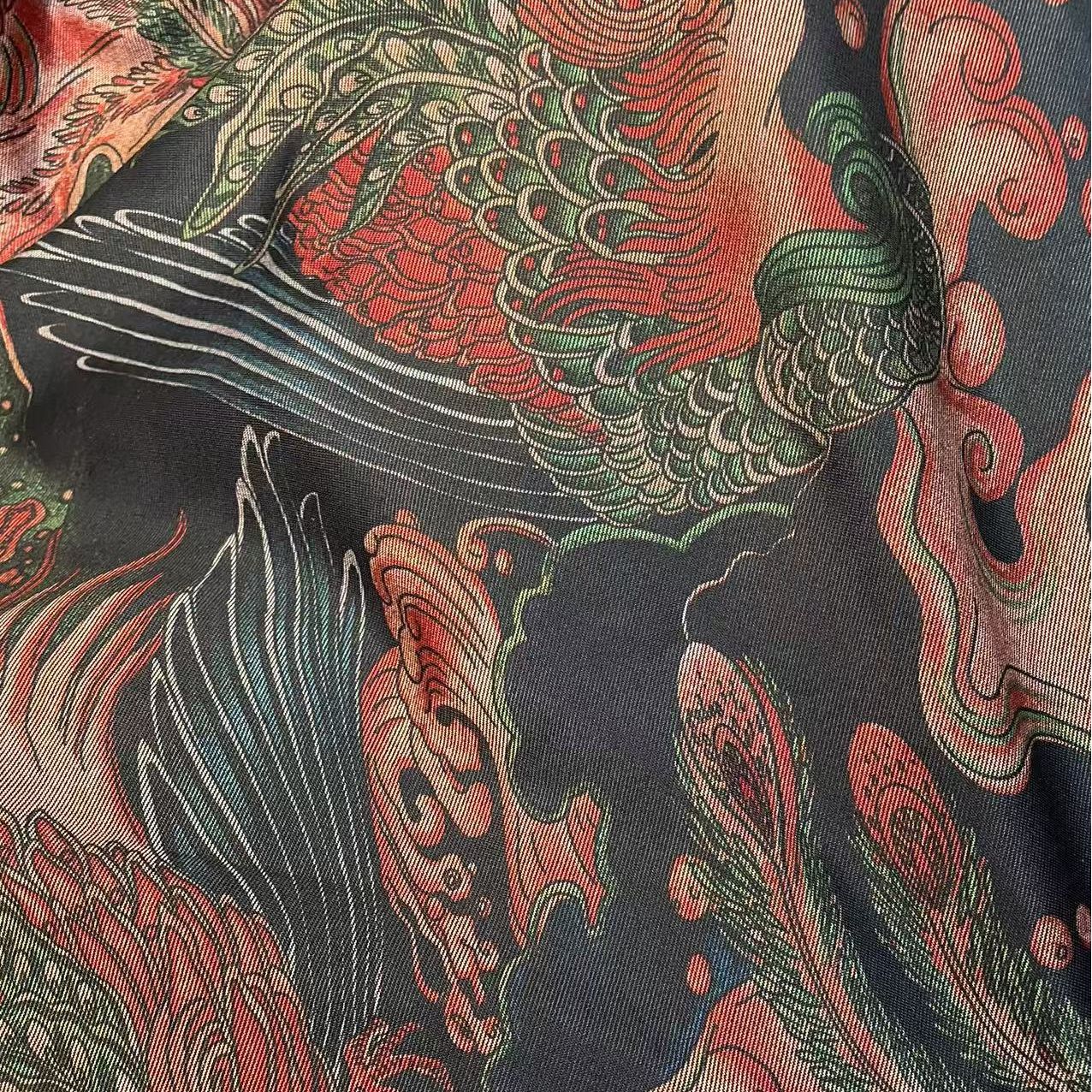 凤尾花弹力针织时装面料（不支持7天无理由）