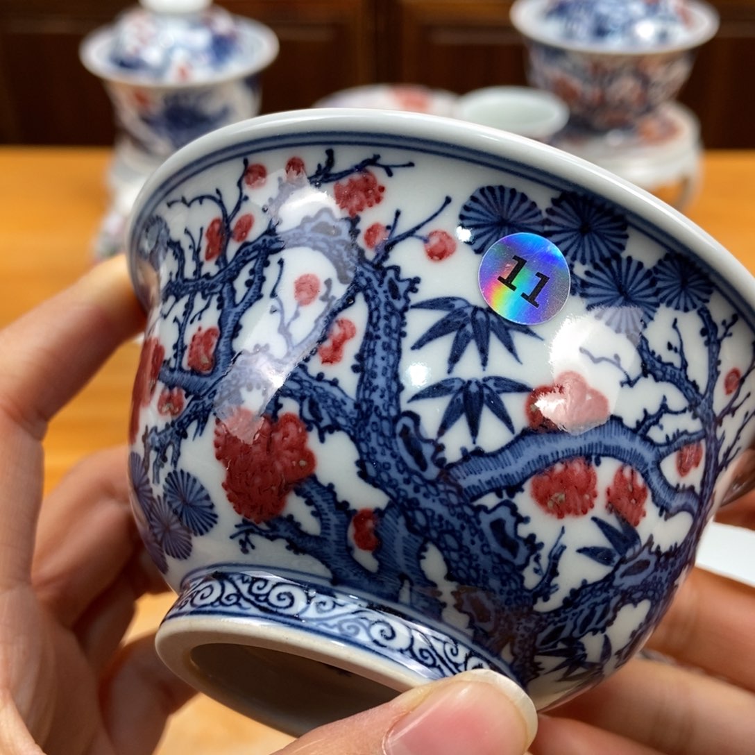 手绘现代茶具非古董