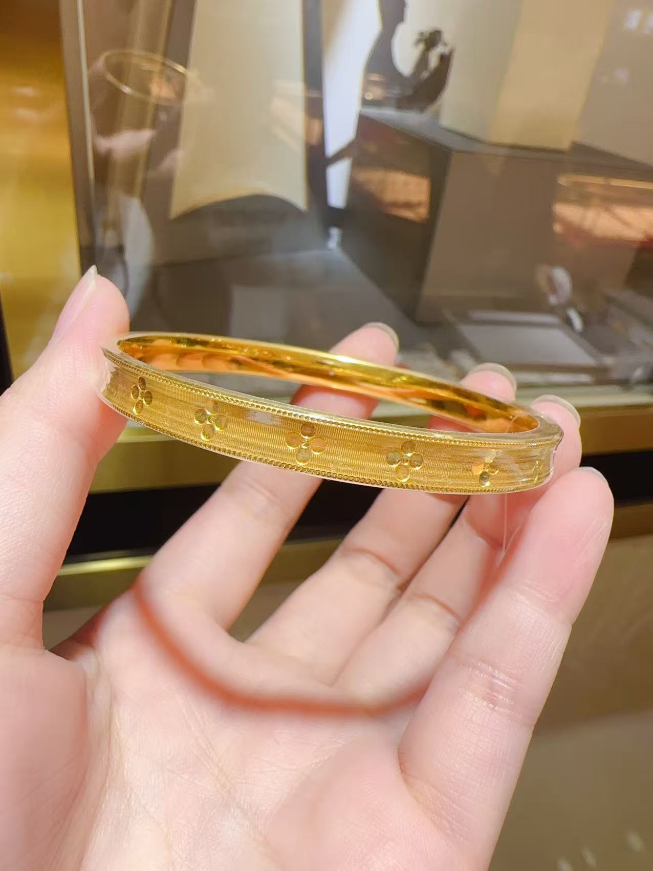 足金999四叶草手镯