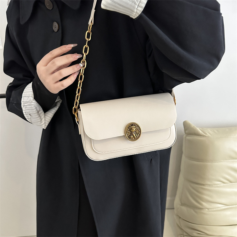 ins包包女包百搭时尚小方包2023冬季新款潮马鞍包通勤洋气腋下包