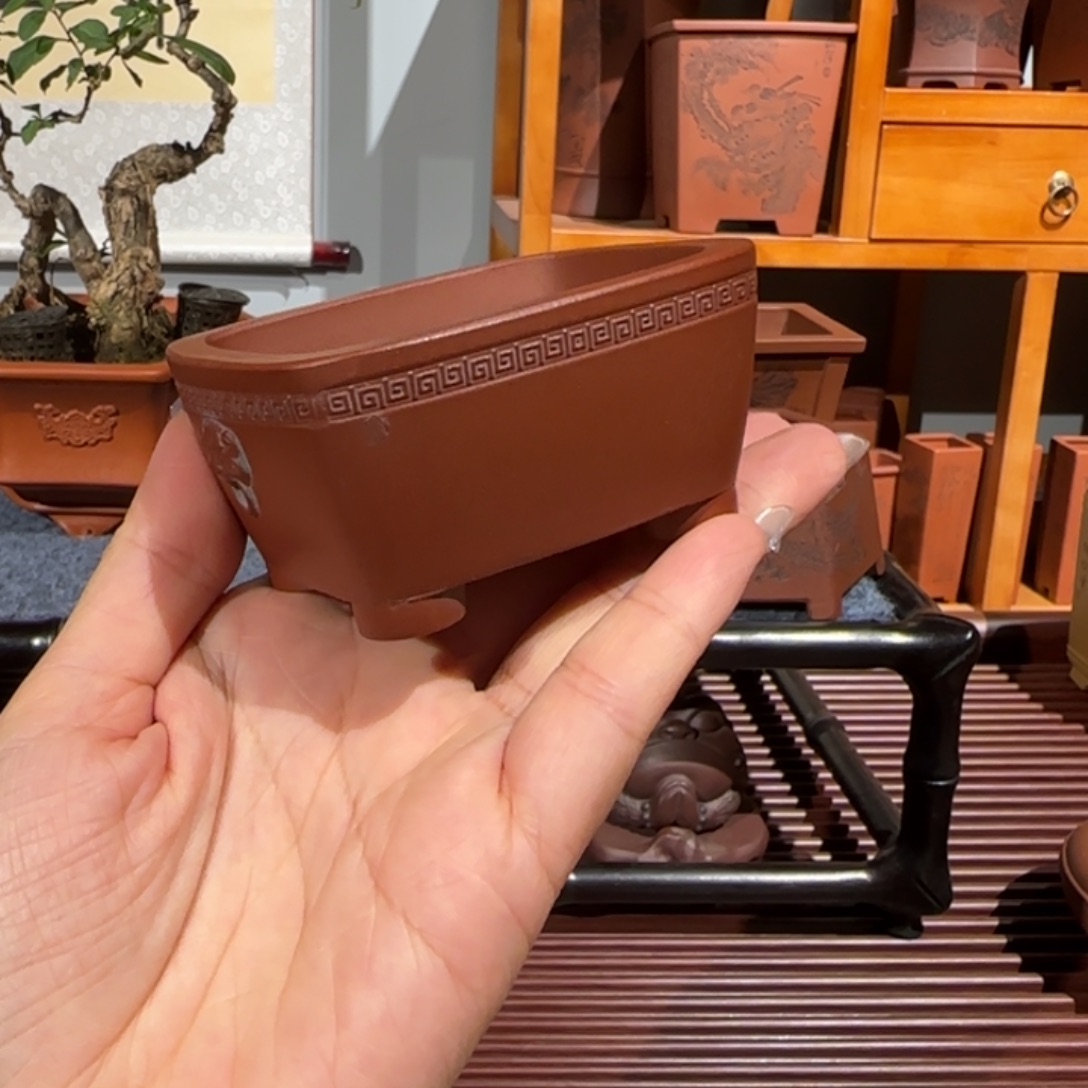 花盆紫砂半手工制作