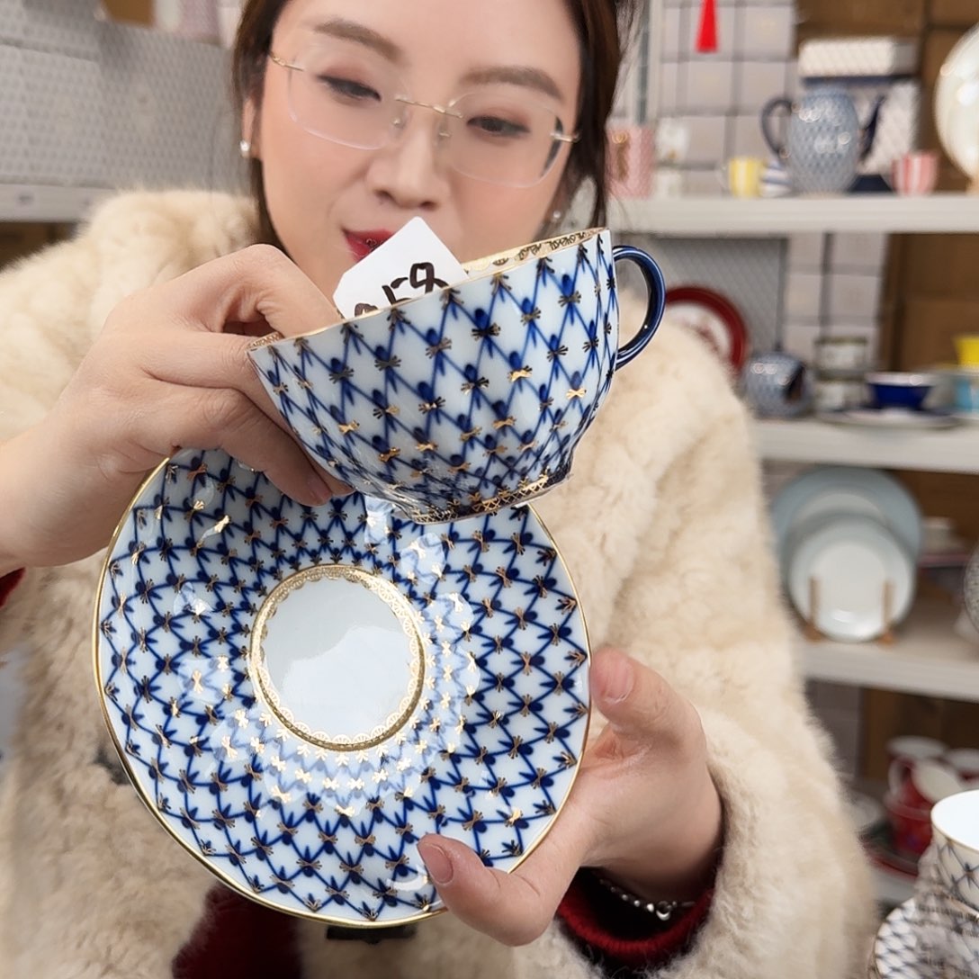 a***U骨瓷骨瓷咖啡杯碟一套220ml外贸骨瓷