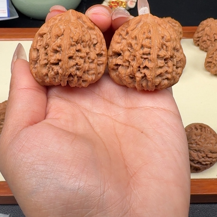 文玩核桃把件全品三角南将40