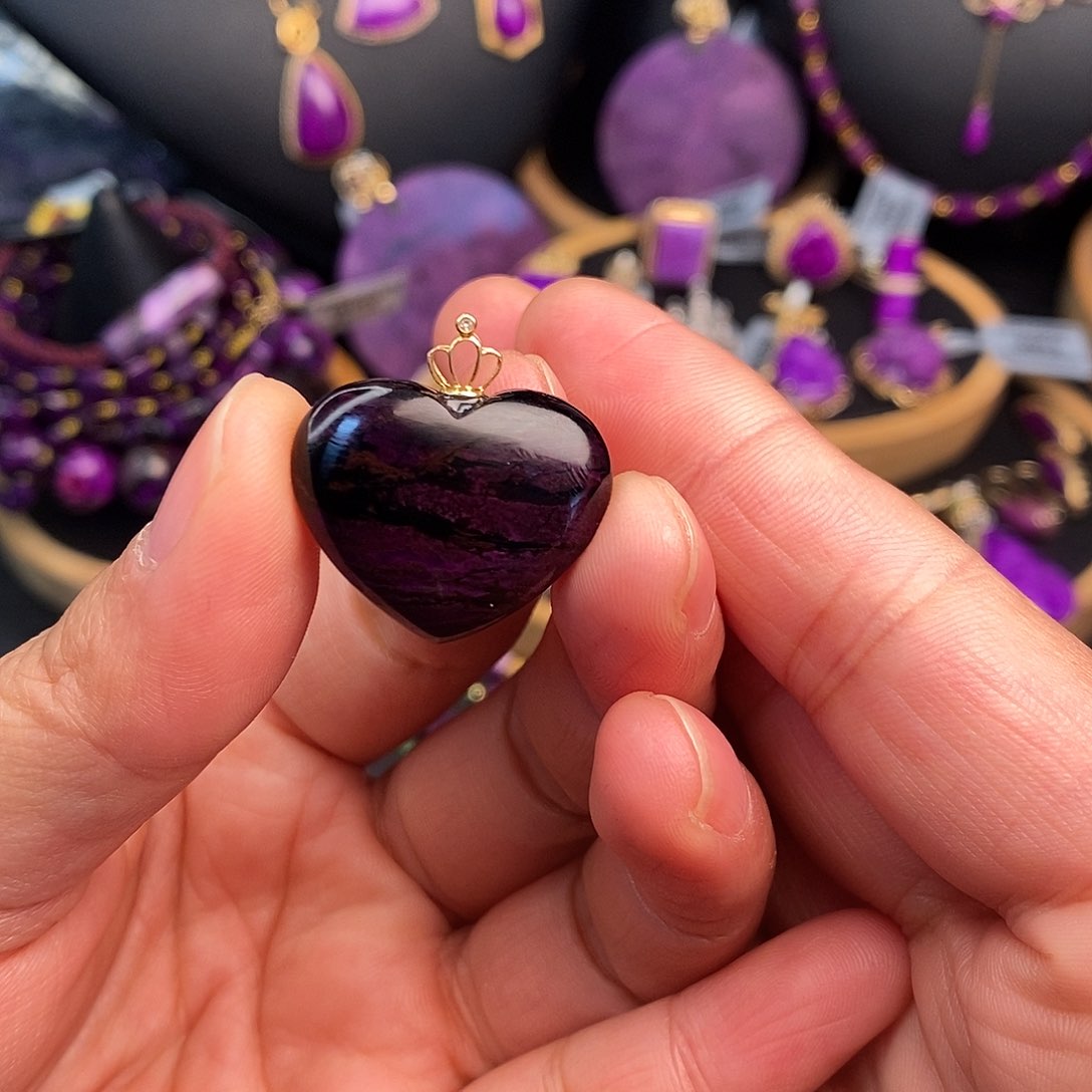 苏纪石（舒俱来）吊坠18K金镶嵌