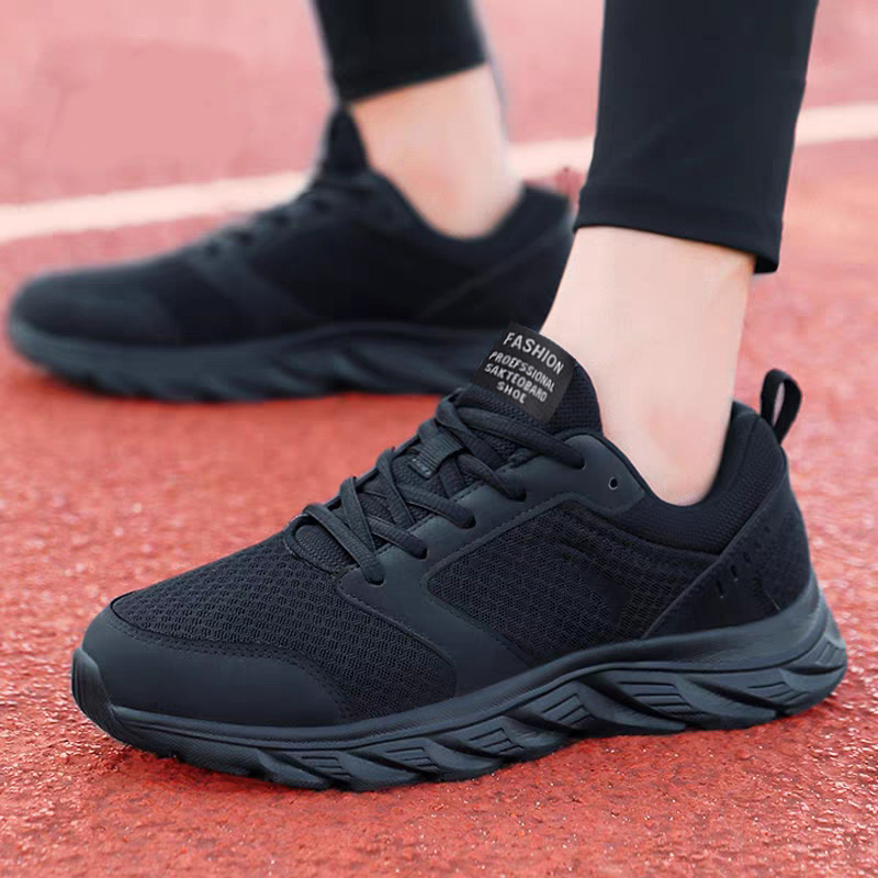 男鞋运动鞋夏季网面透气男士黑色休闲百搭鞋轻便跑步鞋子男正