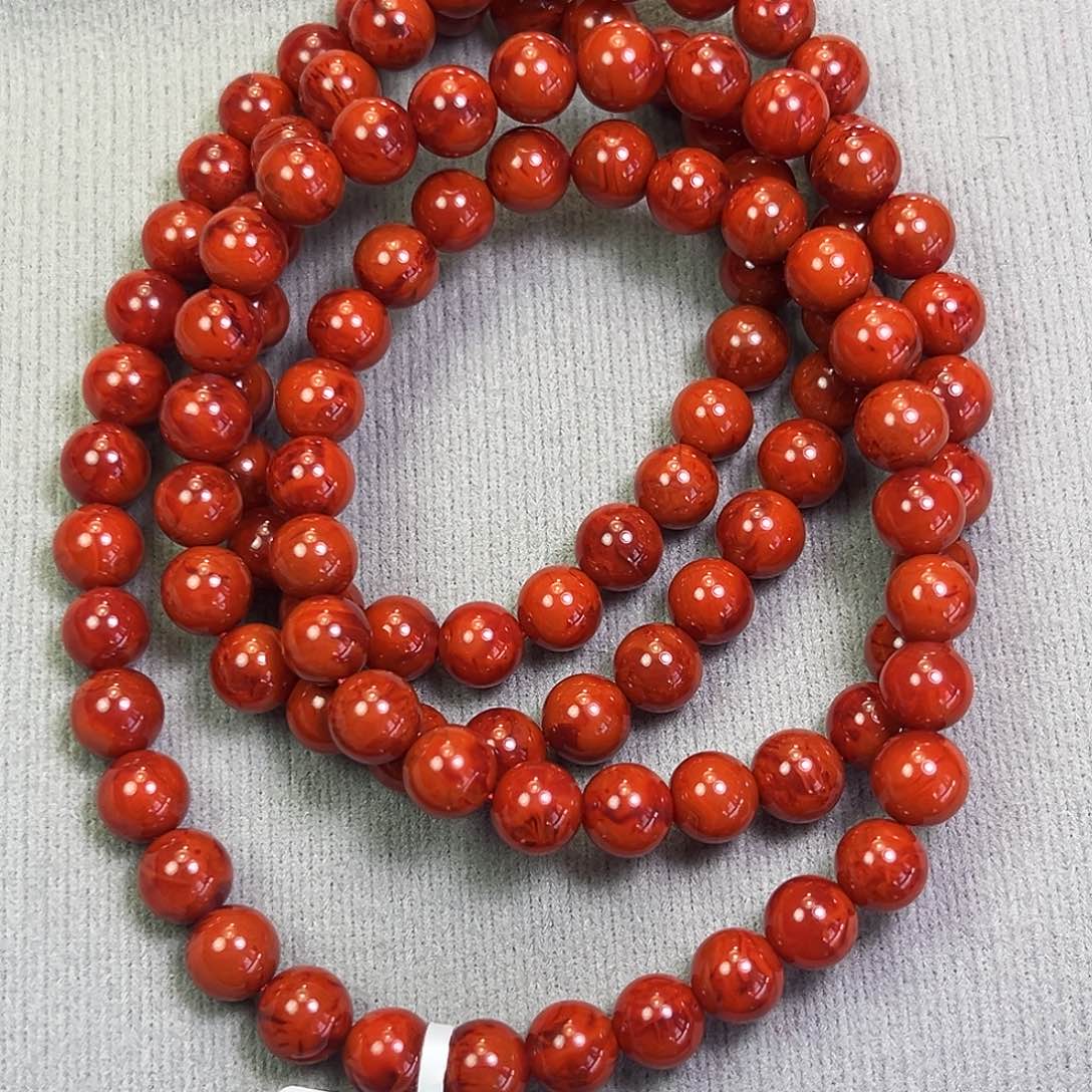 南红玛瑙未镶嵌原矿7.6mm佛珠