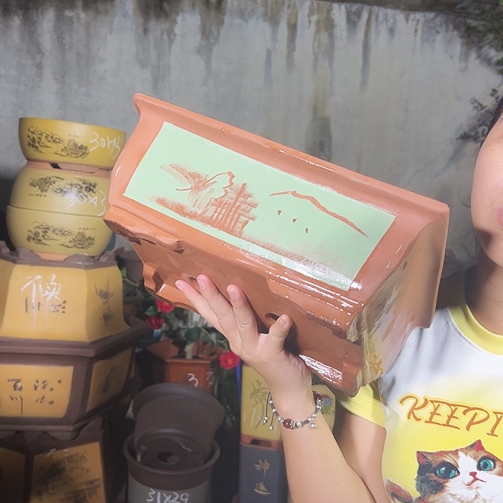 32苹果绿马槽花盆花盆