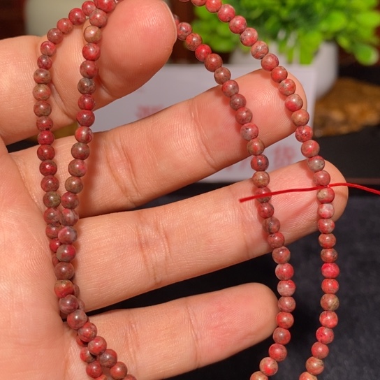 八***财天然辰砂原石手串