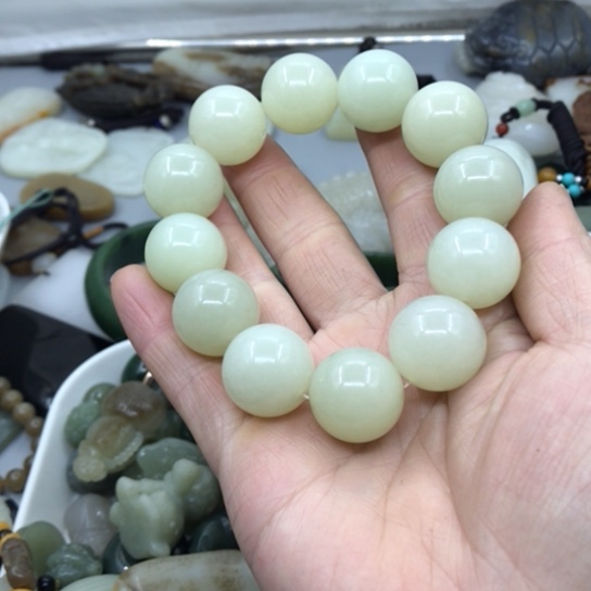 和田玉手串未镶嵌暮**洋