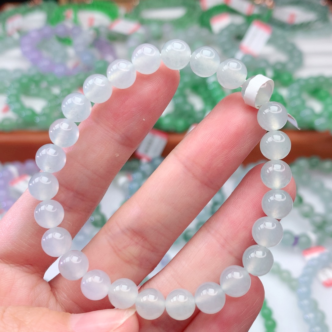 翡翠手链未镶嵌翡翠7mm