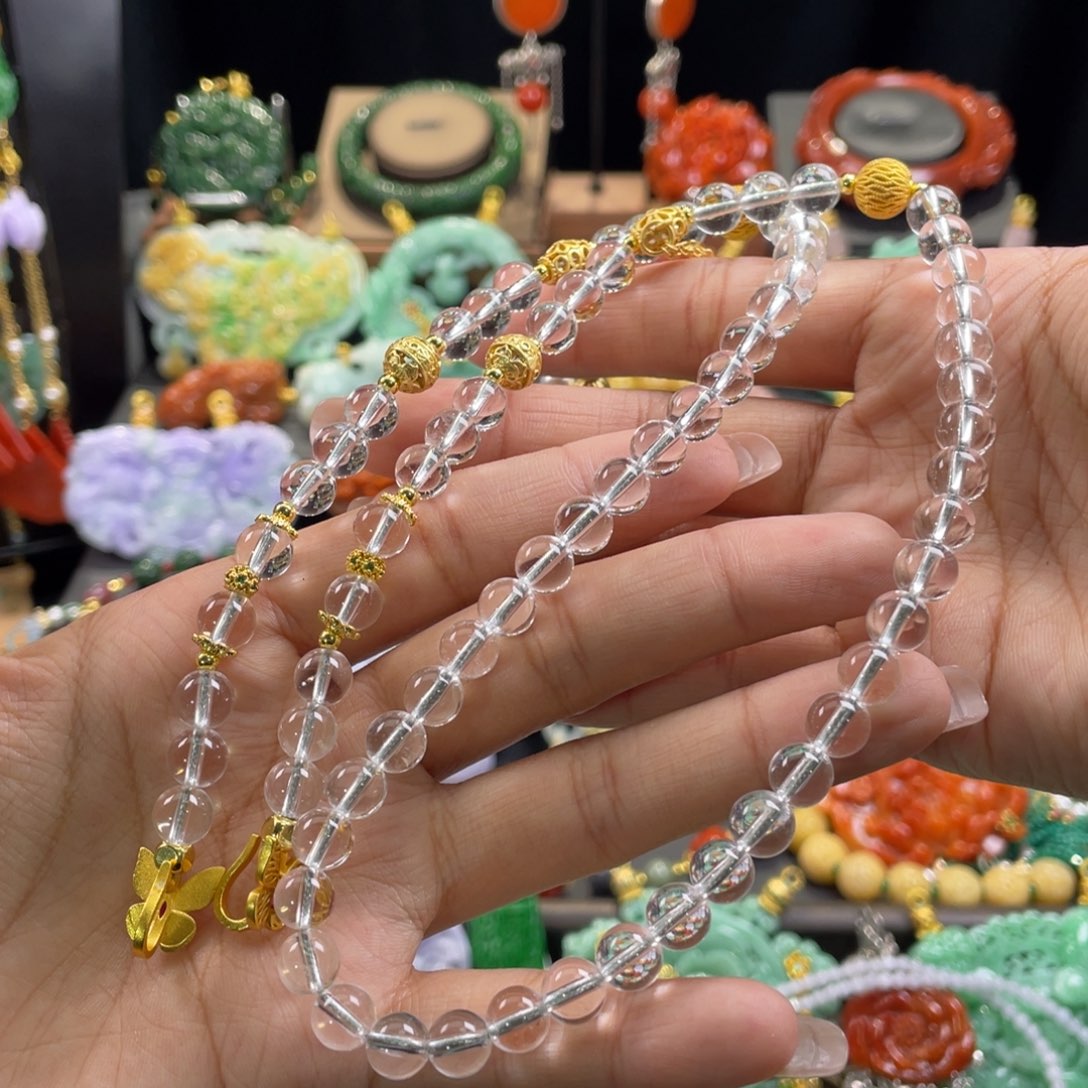 翡翠颈饰未镶嵌代编织