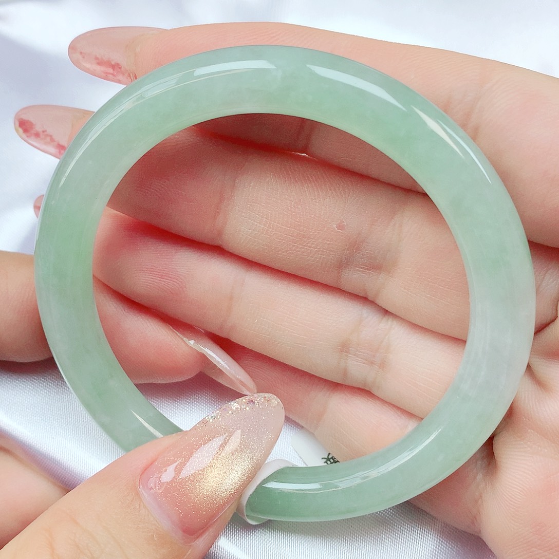 翡翠未镶嵌手镯抖音967