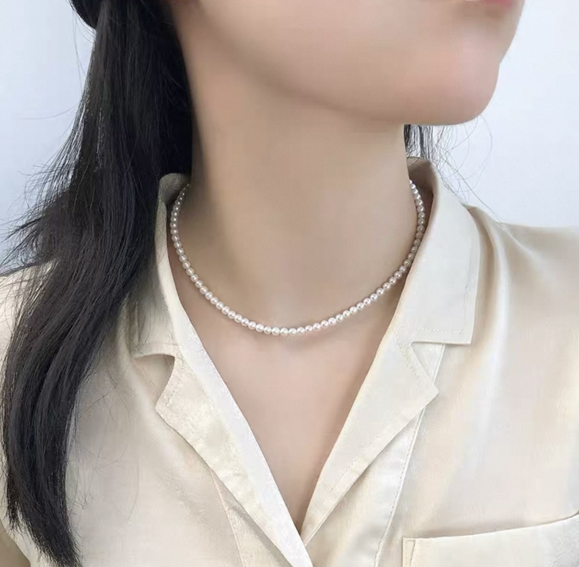 【新号开播惊喜】淡水极光小米珠项链(3-5mm)S925银