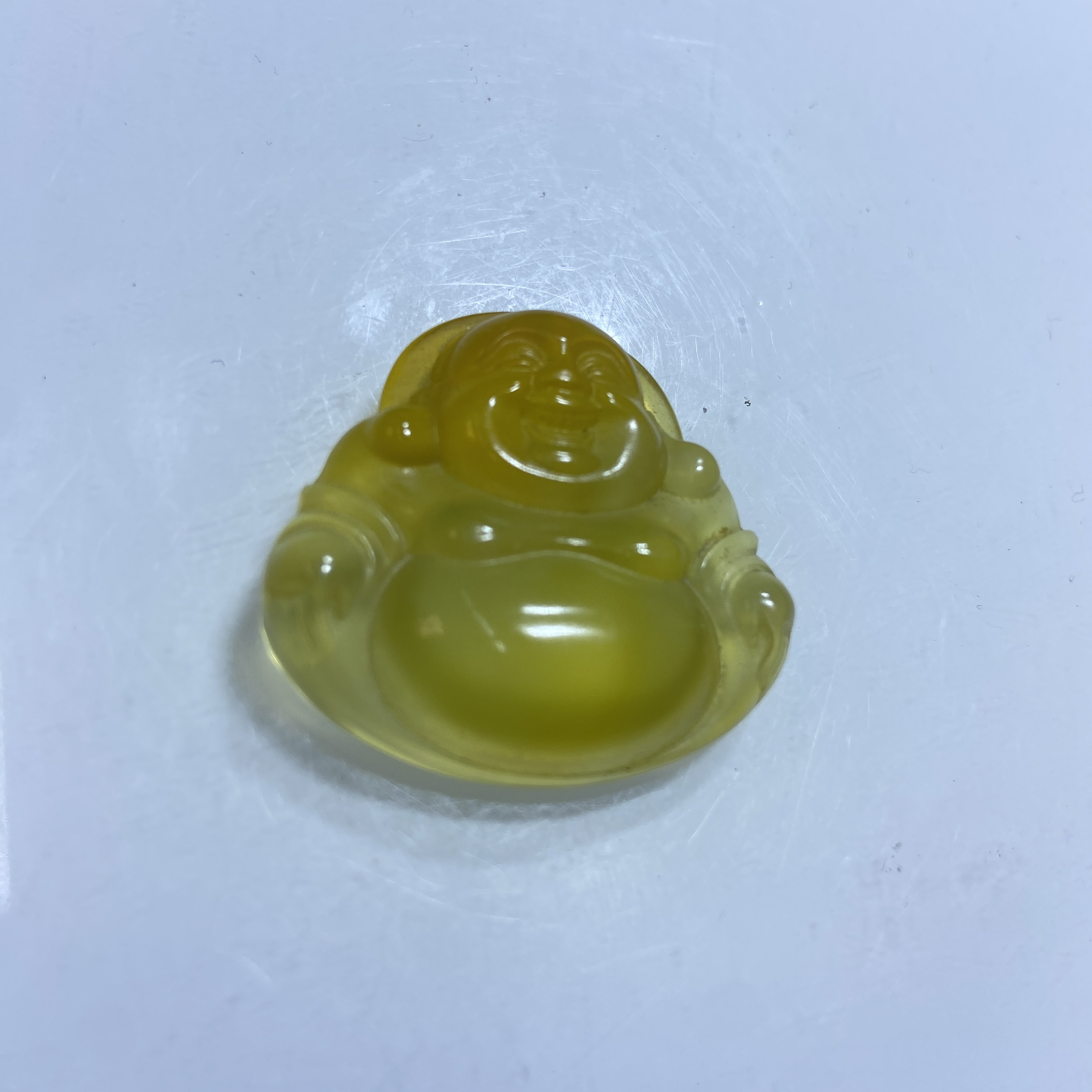 精品岫玉俏色巧雕花玉仿古挂件时尚笑脸精美高冰小佛公鸡油黄