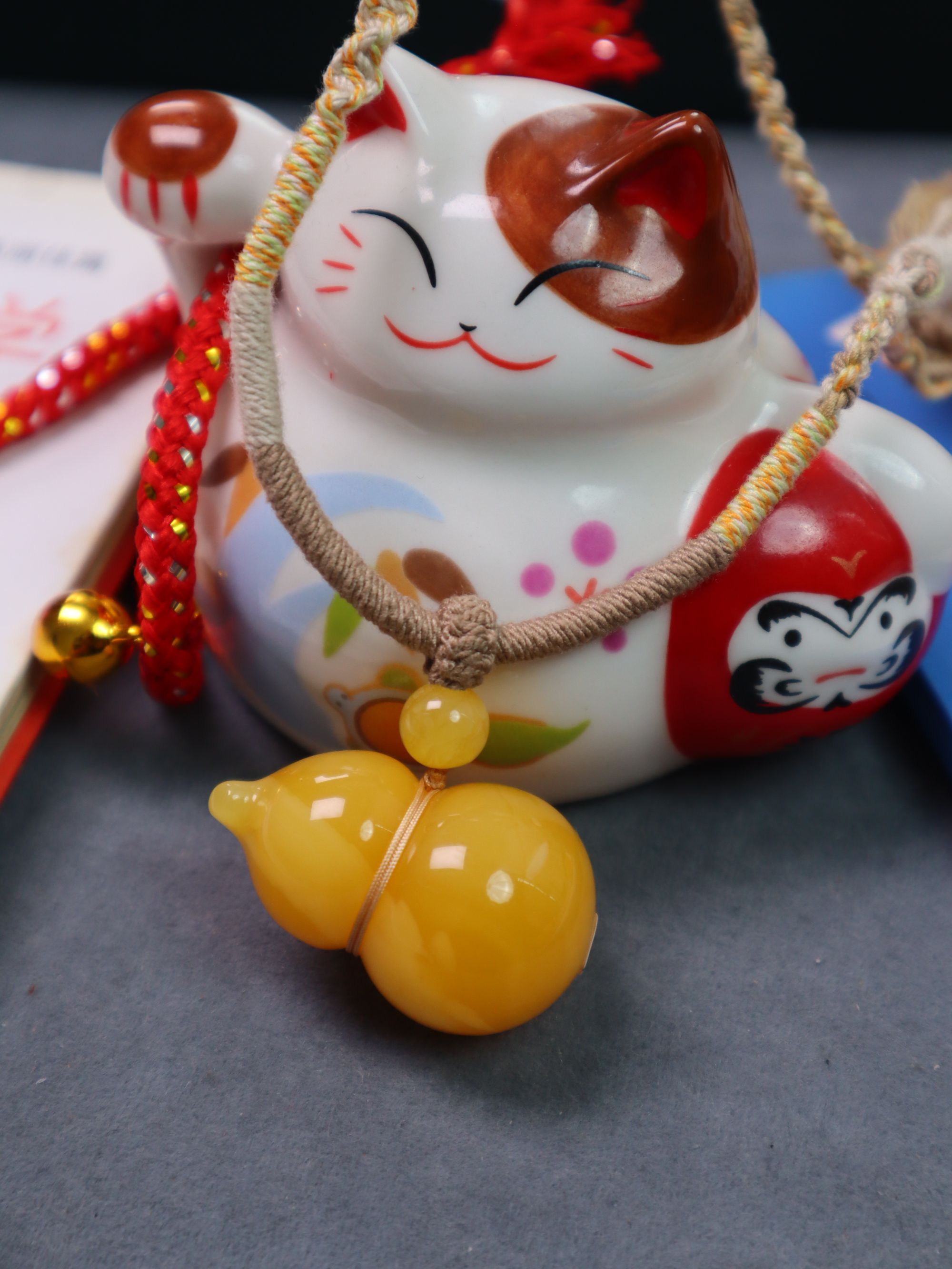 天然蜜蜡浓蜡鸡油黄葫芦吊坠