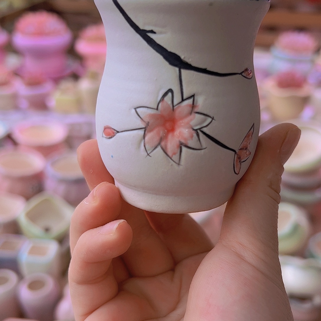 陶瓷花盆当场满12包邮