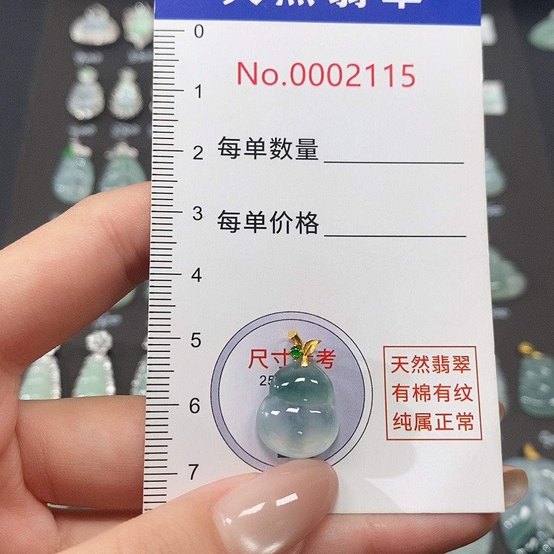 瑜***师翡翠18K金镶嵌颈饰