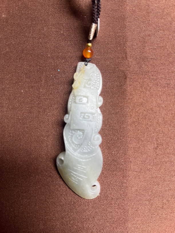 和田玉 吊坠 男款 仿古龙