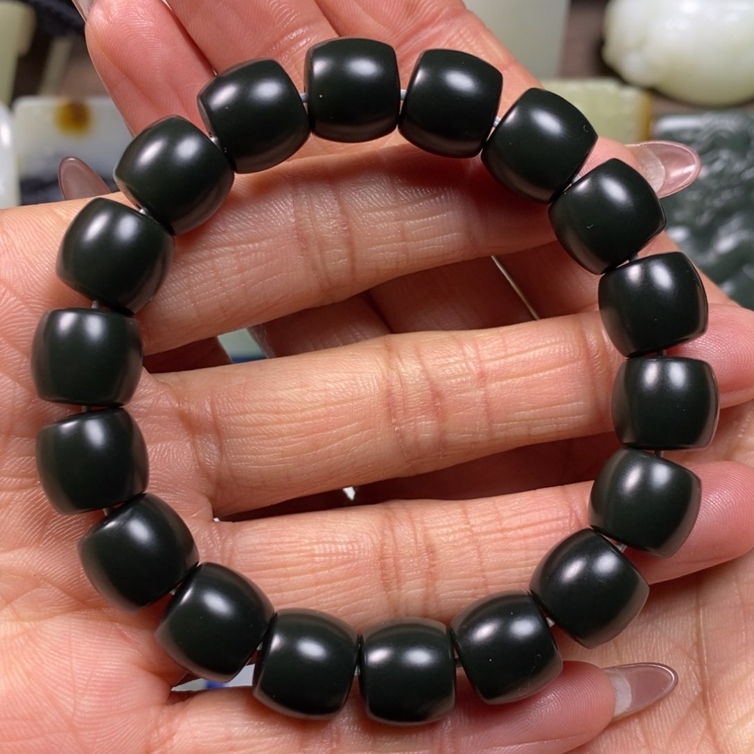 和田玉手串卡12未镶嵌