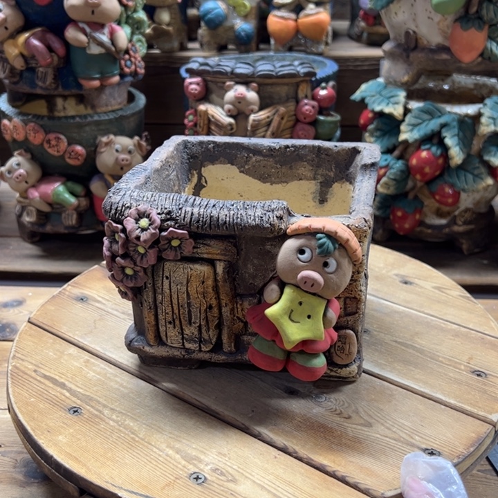 嘻哈多肉花盆百搭