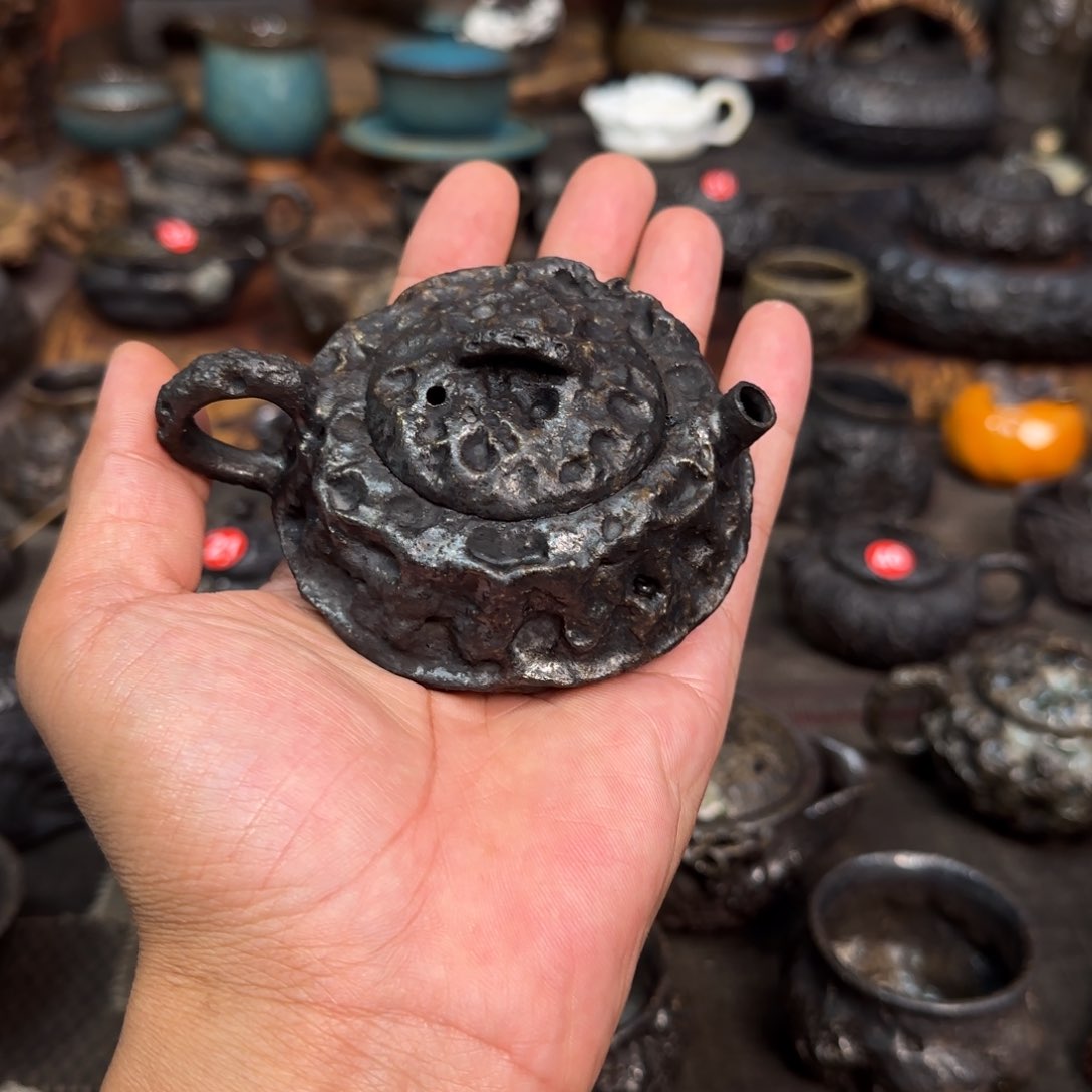 壶全手捏陶土柴烧壶