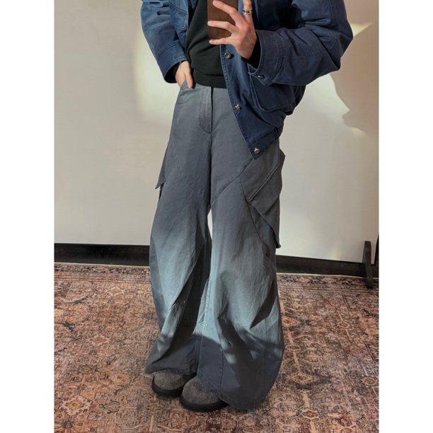  【TANPIN】25A/W 全棉洗水做旧异型结构工装裤